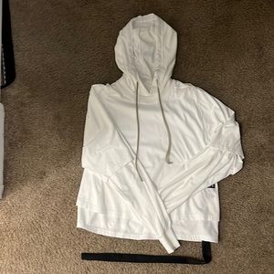Rick Owens drkshdw cropped hustler hoodie sweatshirt white never worn medium